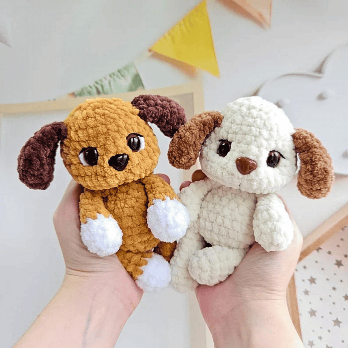 Crochet pattern dog, Mini puppy, Amigurumi tutorial PDF in English, PDF Christmas gift Baby shower dog crochet pattern