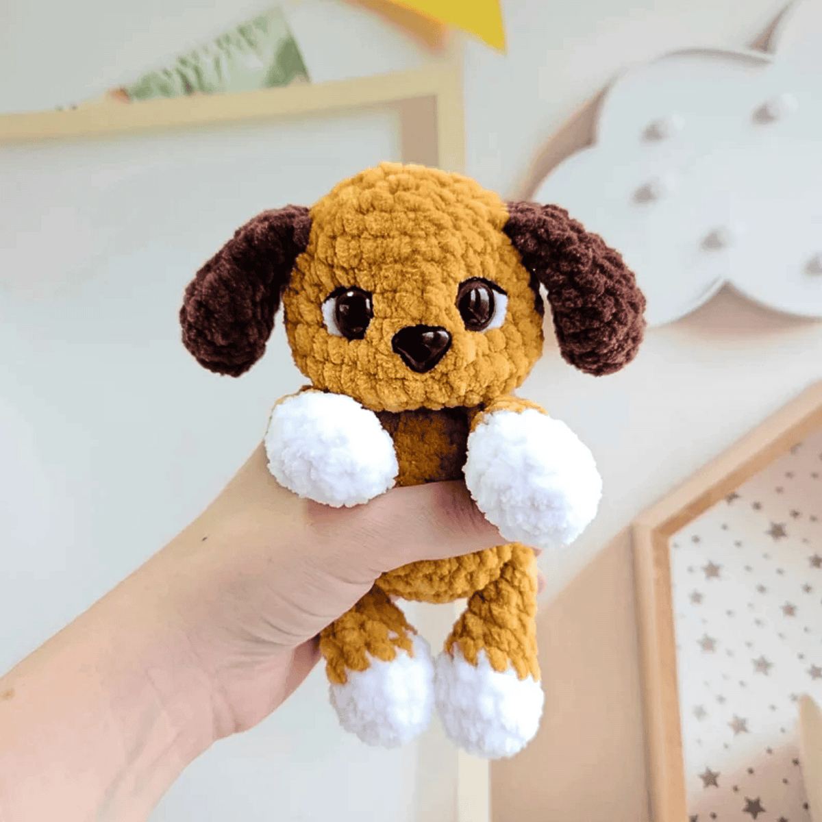 Crochet pattern dog, Mini puppy, Amigurumi tutorial PDF in English, PDF Christmas gift Baby shower dog crochet pattern - Image 10