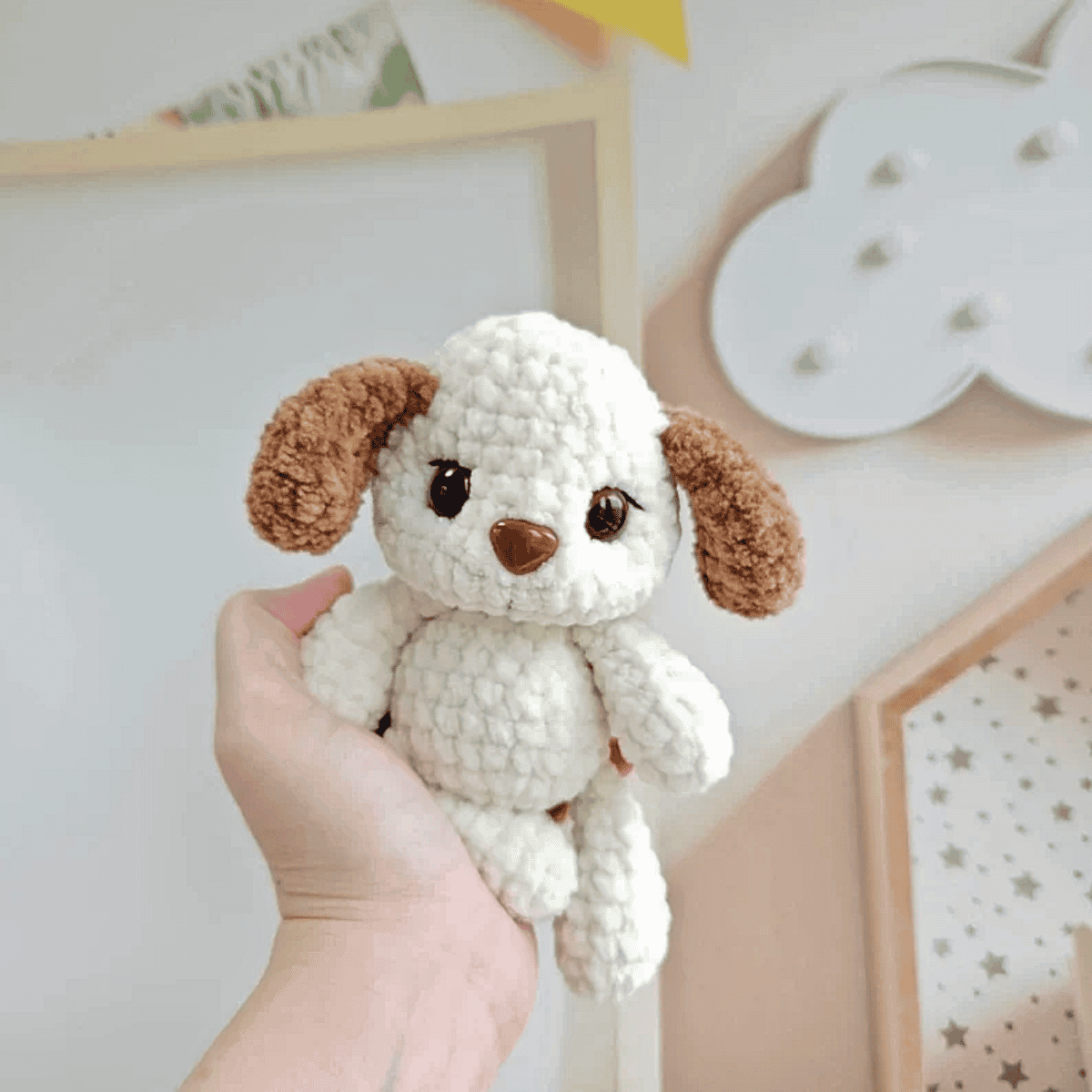 Crochet pattern dog, Mini puppy, Amigurumi tutorial PDF in English, PDF Christmas gift Baby shower dog crochet pattern - Image 2
