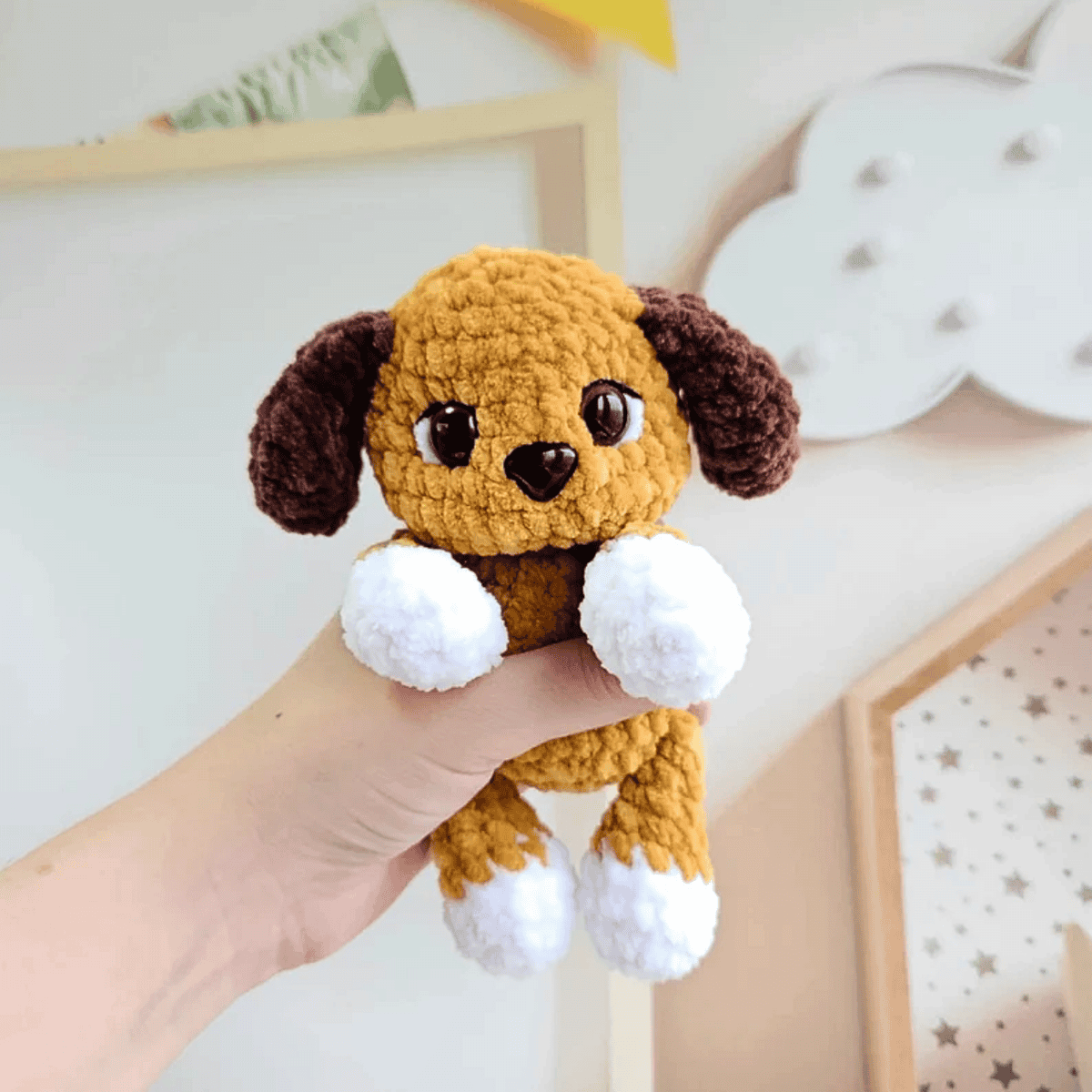 Crochet pattern dog, Mini puppy, Amigurumi tutorial PDF in English, PDF Christmas gift Baby shower dog crochet pattern - Image 3