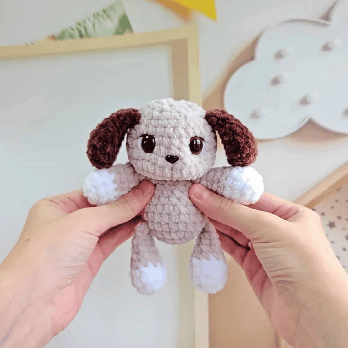 Crochet pattern dog, Mini puppy, Amigurumi tutorial PDF in English, PDF Christmas gift Baby shower dog crochet pattern - Image 4