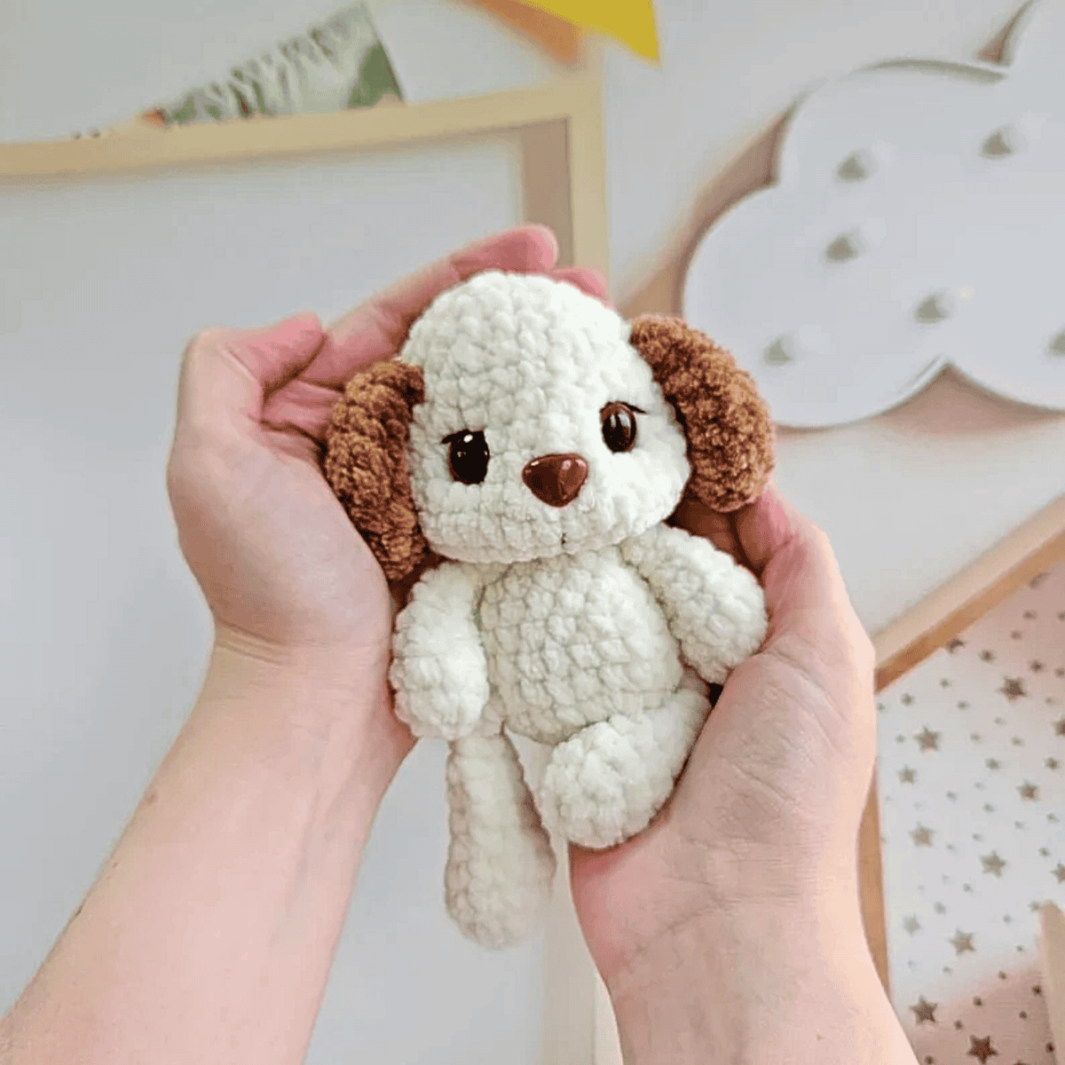 Crochet pattern dog, Mini puppy, Amigurumi tutorial PDF in English, PDF Christmas gift Baby shower dog crochet pattern - Image 6
