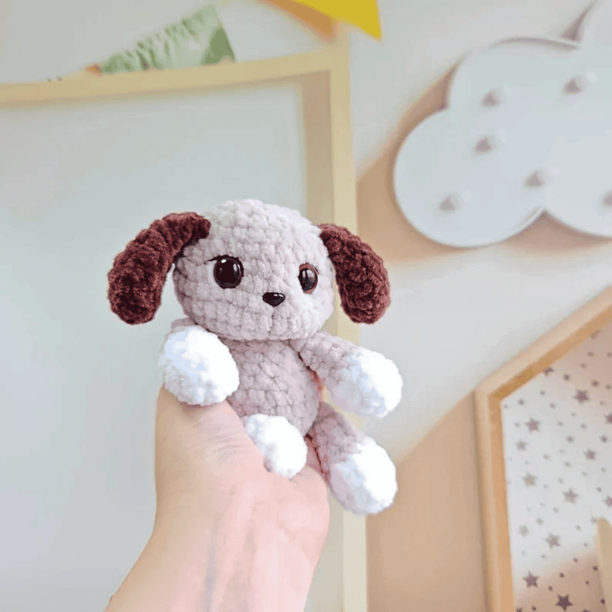 Crochet pattern dog, Mini puppy, Amigurumi tutorial PDF in English, PDF Christmas gift Baby shower dog crochet pattern - Image 7