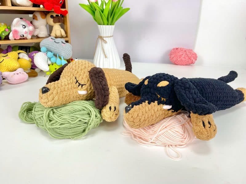 Dachshund Dog Crochet Pattern Bundle 2 in1 – PDF Set