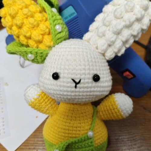 Adorable Corn Rabbit Crochet Doll 2