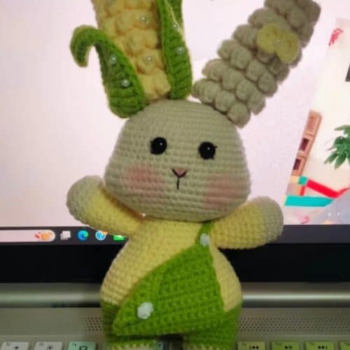 Adorable Corn Rabbit Crochet Doll 3