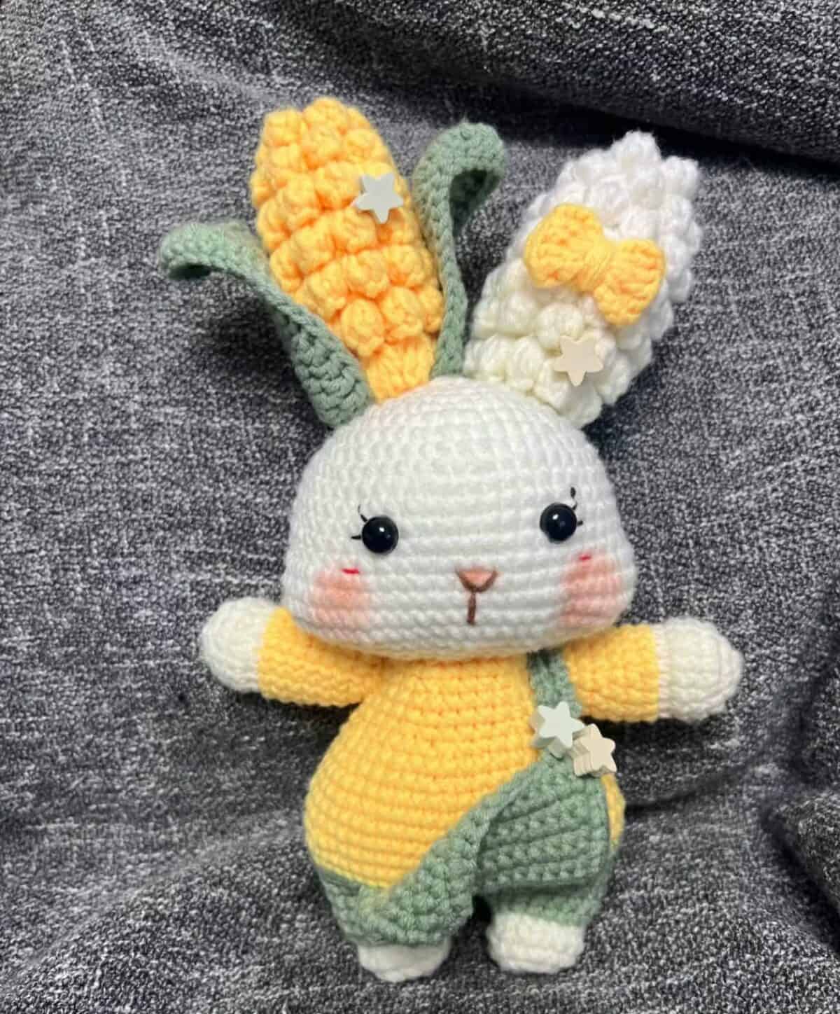 Adorable Corn Rabbit Crochet Toy - Finished Product - Image 2