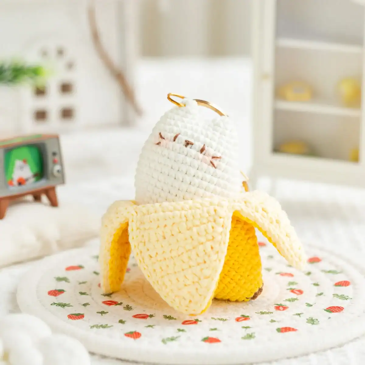 Crooked Head Banana Cat – Amigurumi Plush | Crochet Pattern or Finished Doll - Image 4