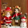 Festive Christmas Crochet Doll Set