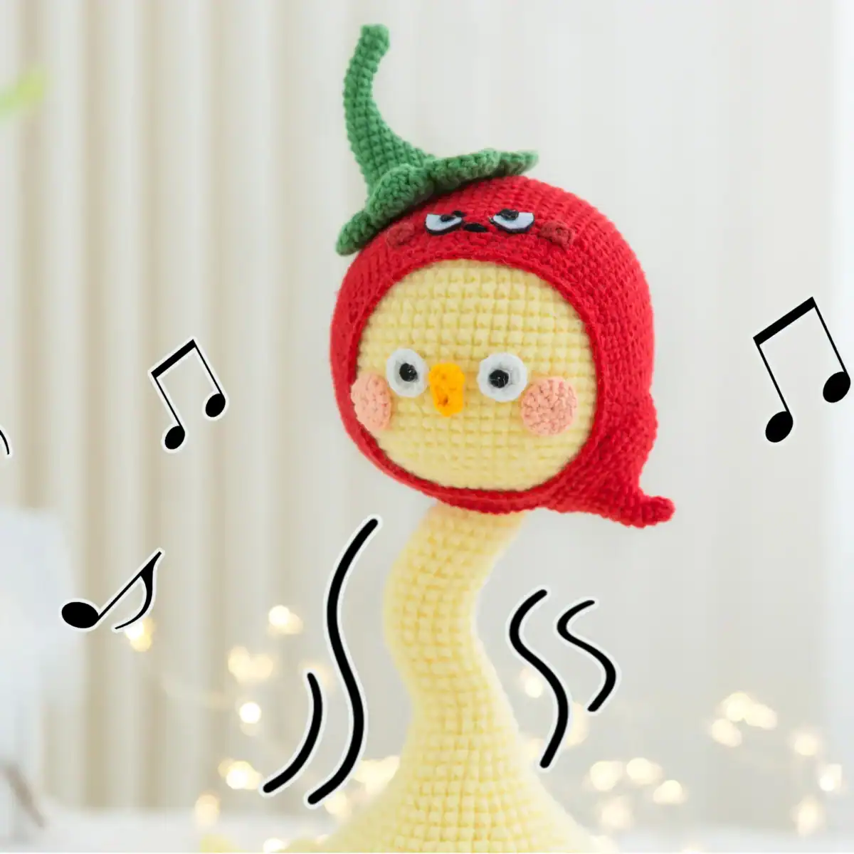 Fun Twister Singing Goose Crochet Pattern – Dancing Amigurumi PDF Tutorial | Electronic Toy Project (31cm) - Image 7