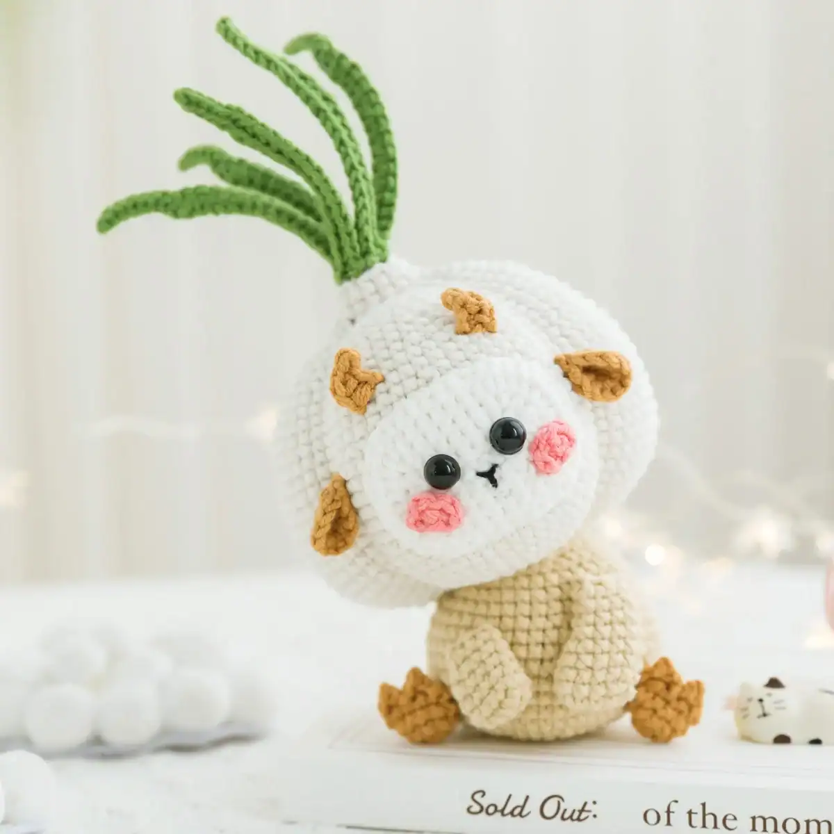 Garlic Puns Crochet Dolls – Finished Plush or PDF Pattern Set | Cute Internet Slang-Inspired Amigurumi (12cm) - Image 3