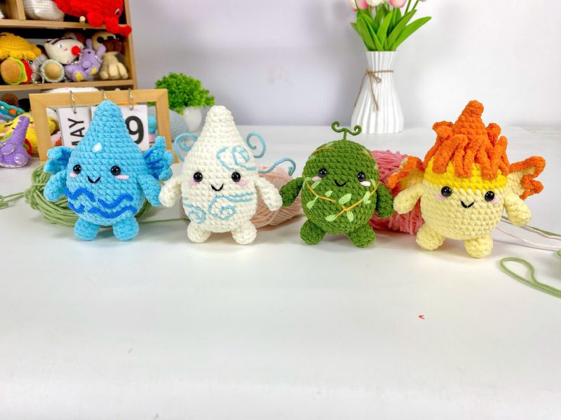 Elemental Sprites Crochet Pattern Bundle – PDF 4 in 1