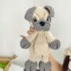 Handmade Pug Dog Crochet Pillow 4