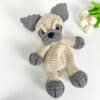 Handmade Pug Dog Crochet Pillow 6